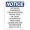 Signmission OSHA Notice Sign, 10" Height, Rigid Plastic, Methanol Flammable Liquid And Sign, Portrait OS-NS-P-710-V-14205 - alternate 1